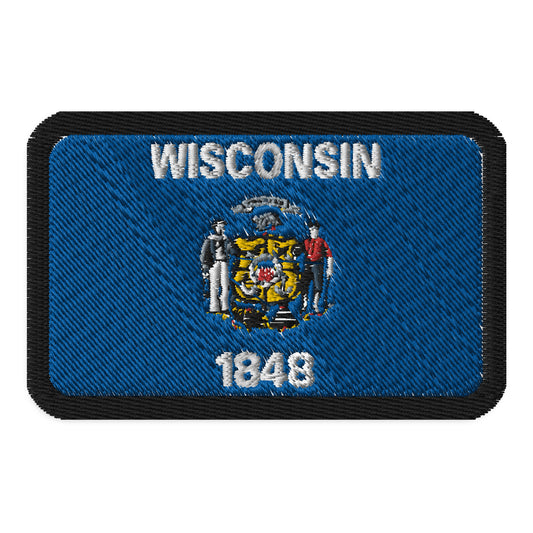 Parche de la bandera de Wisconsin