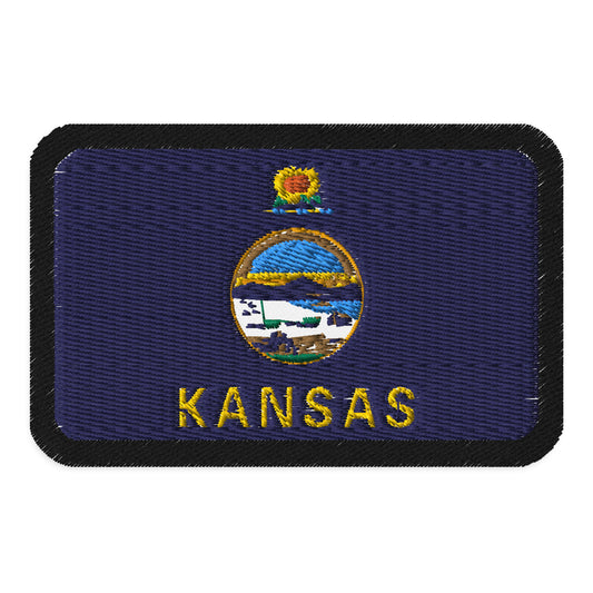 Parche de la bandera de Kansas