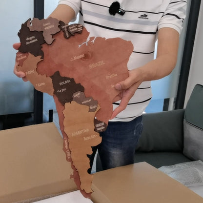 Decoración de pared con mapa mundial